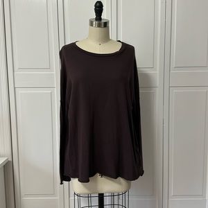 MICHELLE by Comune 100% cotton, chocolate brown long sleeve
